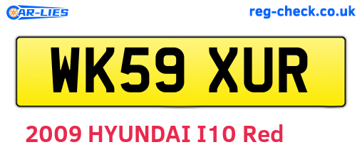 WK59XUR are the vehicle registration plates.
