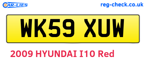 WK59XUW are the vehicle registration plates.