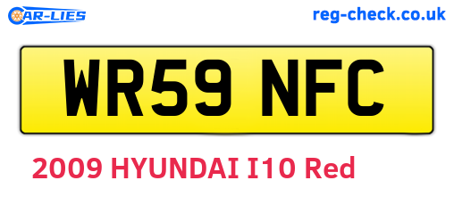 WR59NFC are the vehicle registration plates.