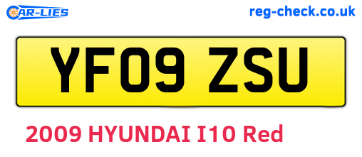 YF09ZSU are the vehicle registration plates.