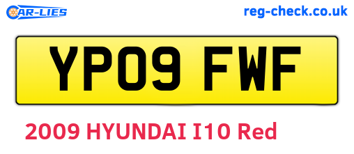 YP09FWF are the vehicle registration plates.