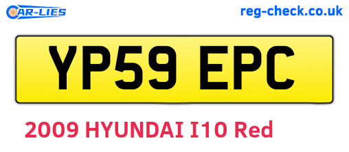 YP59EPC are the vehicle registration plates.