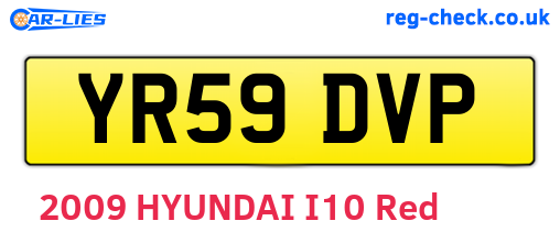 YR59DVP are the vehicle registration plates.