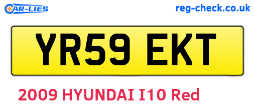 YR59EKT are the vehicle registration plates.