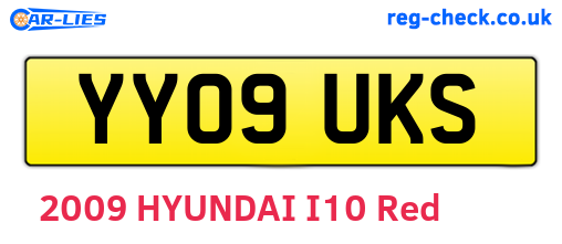 YY09UKS are the vehicle registration plates.