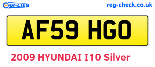 AF59HGO are the vehicle registration plates.