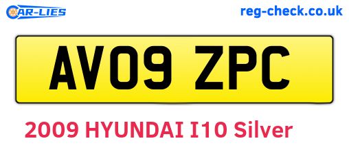 AV09ZPC are the vehicle registration plates.