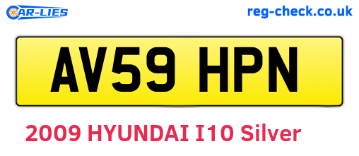 AV59HPN are the vehicle registration plates.