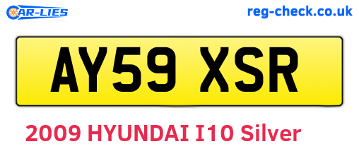 AY59XSR are the vehicle registration plates.
