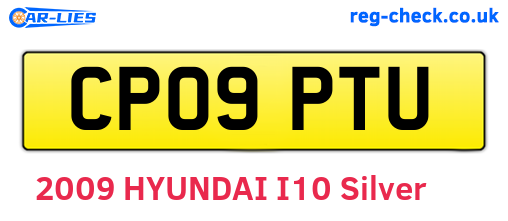CP09PTU are the vehicle registration plates.