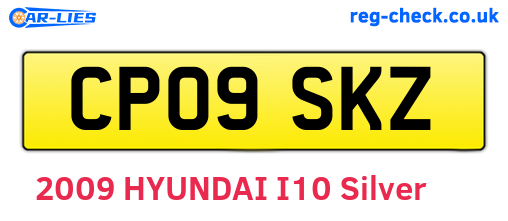 CP09SKZ are the vehicle registration plates.