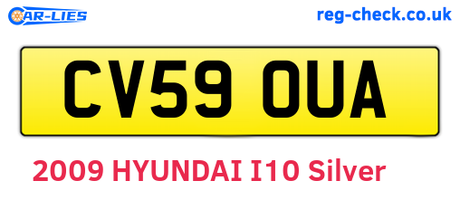 CV59OUA are the vehicle registration plates.