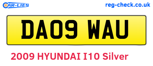 DA09WAU are the vehicle registration plates.