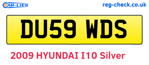 DU59WDS are the vehicle registration plates.