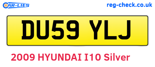 DU59YLJ are the vehicle registration plates.