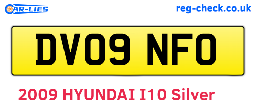 DV09NFO are the vehicle registration plates.