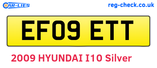 EF09ETT are the vehicle registration plates.