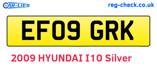 EF09GRK are the vehicle registration plates.