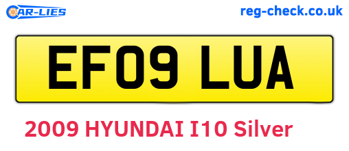 EF09LUA are the vehicle registration plates.
