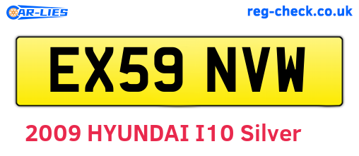 EX59NVW are the vehicle registration plates.