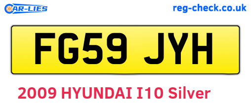 FG59JYH are the vehicle registration plates.