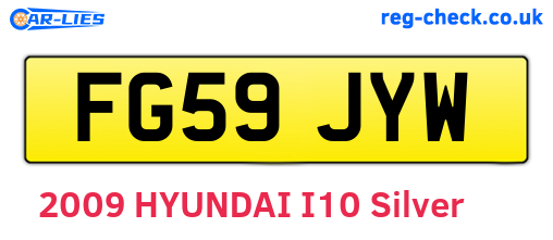 FG59JYW are the vehicle registration plates.