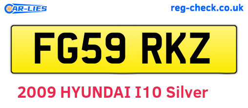 FG59RKZ are the vehicle registration plates.