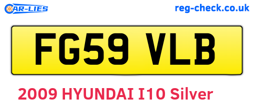 FG59VLB are the vehicle registration plates.