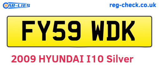 FY59WDK are the vehicle registration plates.