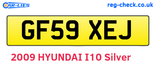 GF59XEJ are the vehicle registration plates.
