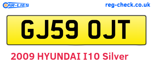 GJ59OJT are the vehicle registration plates.