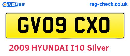 GV09CXO are the vehicle registration plates.
