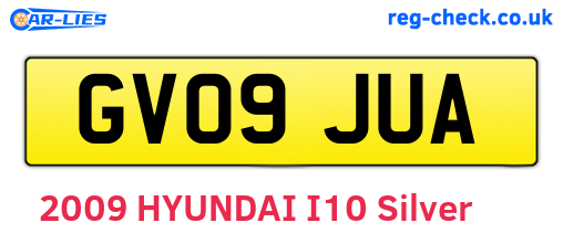 GV09JUA are the vehicle registration plates.