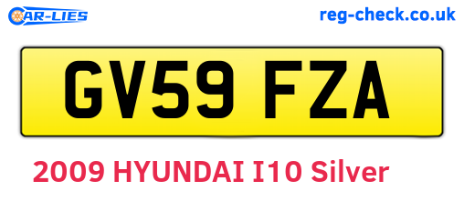 GV59FZA are the vehicle registration plates.