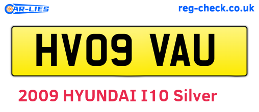 HV09VAU are the vehicle registration plates.