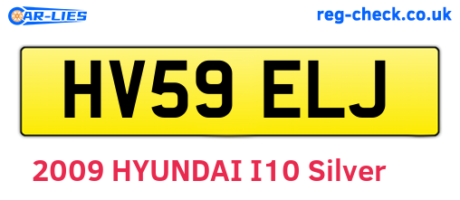 HV59ELJ are the vehicle registration plates.