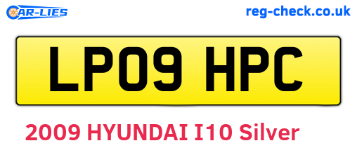 LP09HPC are the vehicle registration plates.