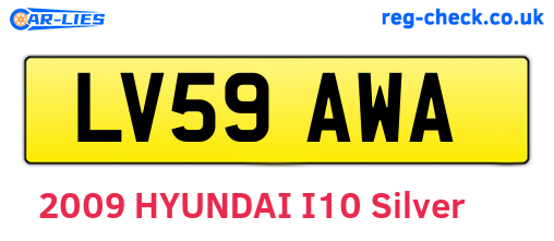 LV59AWA are the vehicle registration plates.