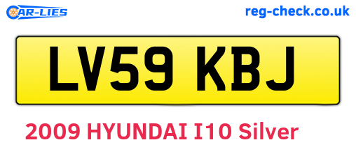 LV59KBJ are the vehicle registration plates.