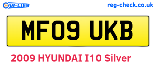 MF09UKB are the vehicle registration plates.