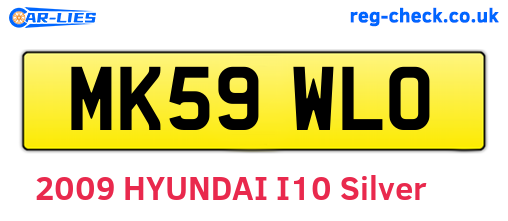 MK59WLO are the vehicle registration plates.