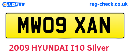 MW09XAN are the vehicle registration plates.