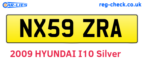 NX59ZRA are the vehicle registration plates.