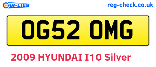 OG52OMG are the vehicle registration plates.