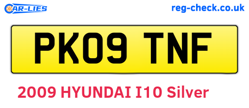 PK09TNF are the vehicle registration plates.