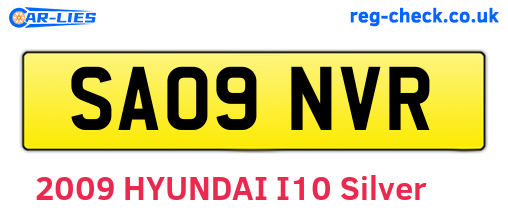 SA09NVR are the vehicle registration plates.