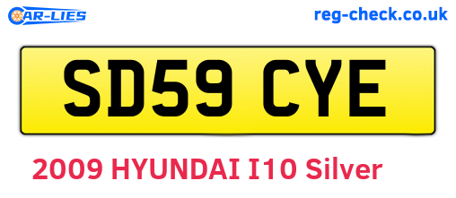 SD59CYE are the vehicle registration plates.