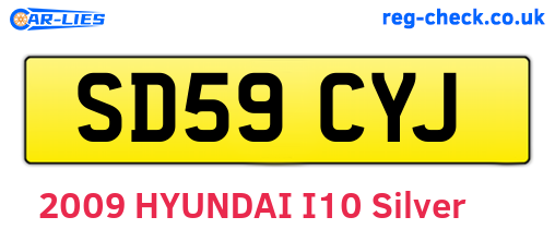 SD59CYJ are the vehicle registration plates.