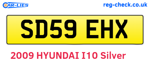 SD59EHX are the vehicle registration plates.