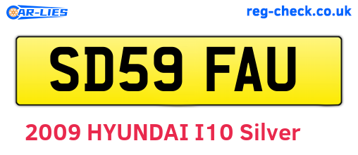 SD59FAU are the vehicle registration plates.
